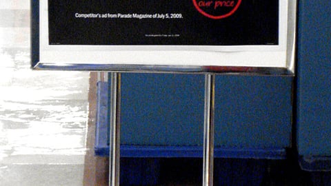 Meijer Back-to-School Walmart Comparison Sign