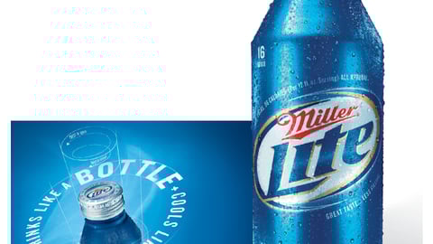 Miller Lite Aluminum Pint