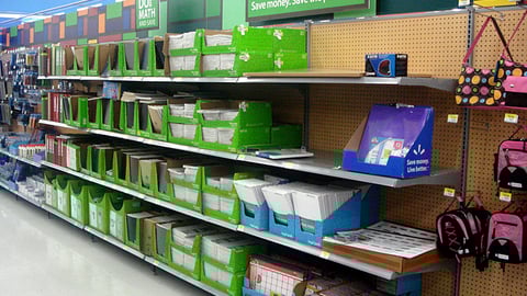 Walmart Back-to-School Aisle