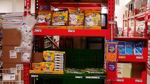 Office Depot Crayola Endcap