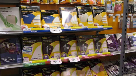 3M Post-it Labels In-line Display
