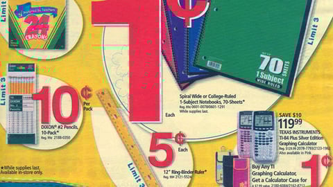 OfficeMax 'Back to School for Pennies' Circular Cover