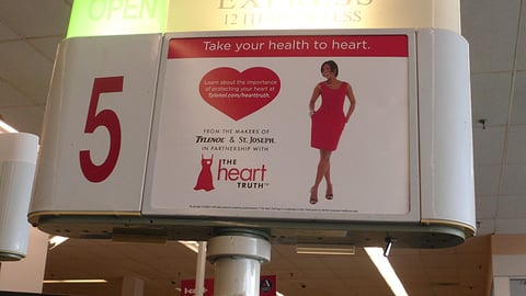 Tylenol Heart Truth Checkout Sign