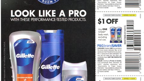 Gillette 'Look Like a Pro' FSI