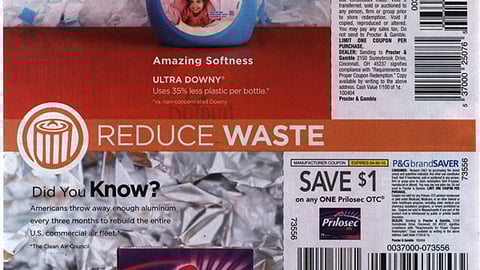 P&G 'Reduce Waste' FSI