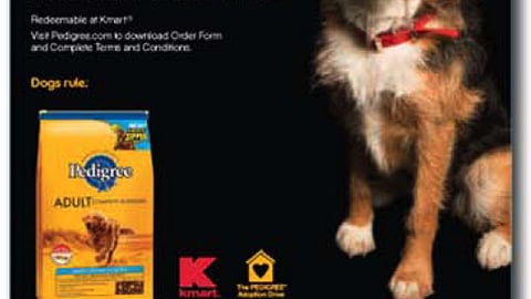 Pedigree Kmart Dog Adoption Bag Insert