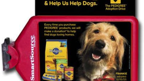 Pedigree Dog Adoption Drive Shelf Sign