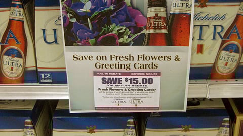 Michelob Mother's Day Rebate Sign