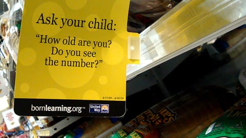 Publix 'Born Learning' Shelf Talker