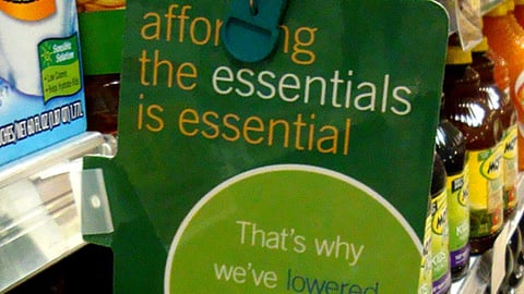 Publix 'Affording the Essentials' Shelf Talker