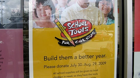 Publix "School Tools' Window Poster