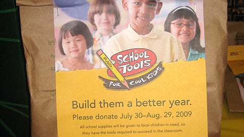 Publix 'School Tools' Donation Packaging