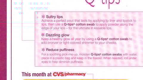 Q-tips 'InStyle' CVS FSI