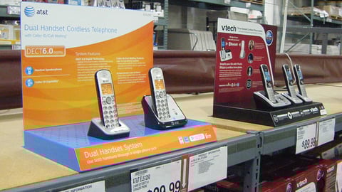 Cordless Telephone Counter Displays
