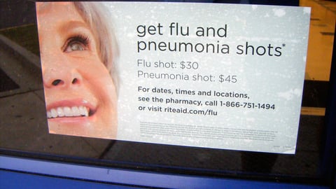 Rite Aid Flu Shot Window Cling