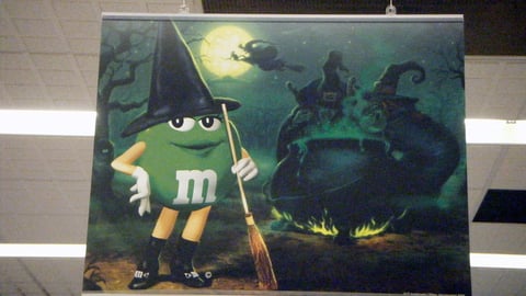 Rite Aid 'Fright Aid' M&M's Ceiling Sign