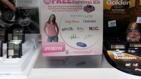 Rite Aid 'Glam Camp' Shelf Sign