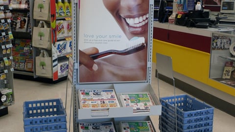 Rite Aid 'Love Your Smile' Stanchion Sign