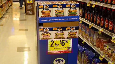 Quaker Snack Bars Floorstand