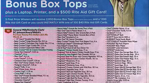 Rite Aid 'Box Tops' Feature