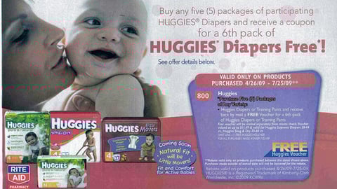 Rite Aid Huggies Incentive Feature