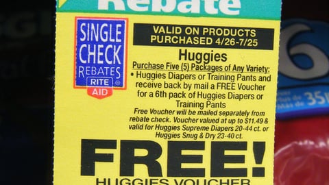 Rite Aid Huggies Incentive Shelf Label