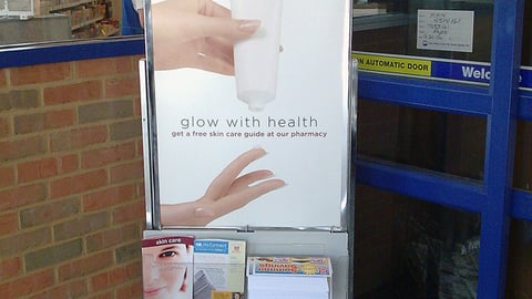 Rite Aid 'Single Check Rebates' Stanchion Sign