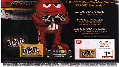 Rite Aid M&M's NASCAR Sweeps Feature