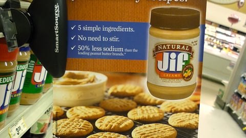 Jif Natural Holiday Shelf Talker