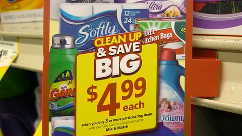 Safeway Clean Up & Save Shelf Talker