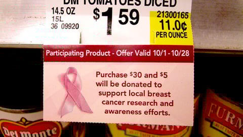 Safeway 'Pink Ribbon' Price Sign