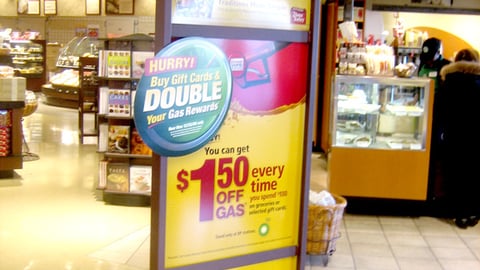 Safeway PowerPump Rewards Stanchion Sign