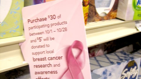 Safeway 'Pink Ribbon' Shelf Sign