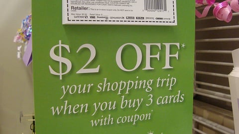 Hallmark In-Store Coupon Shelf Sign