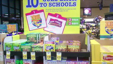 General Mills Safeway "10% Goes Back" Pallet Display