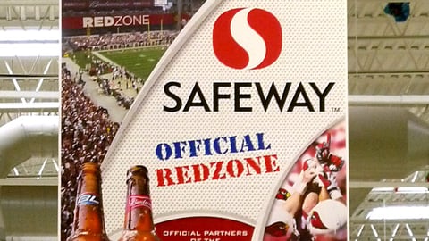 Safeway 'Red Zone' Ceiling Banner