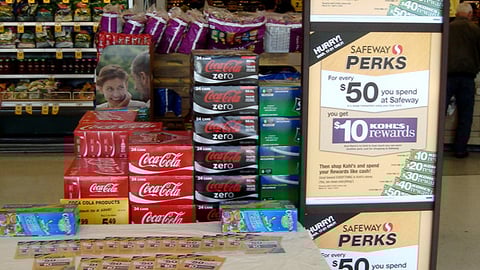 Safeway 'Kohl's Rewards' Stanchion Sign