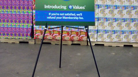 Sam's Club 'eValues' Easel Sign