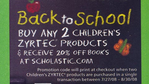 Walgreens Zyrtec Back-to-School Feature