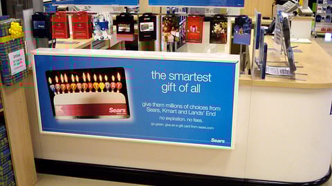 Sears 'Smartest Gift' Checkout Signs