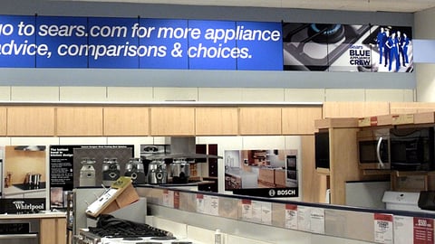 Sears 'Blue Crew' Ceiling Banner