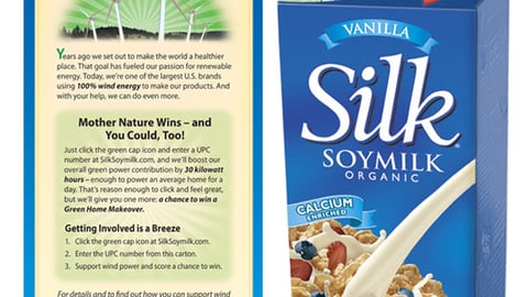 Silk Soymilk 'Green Caps' Packaging