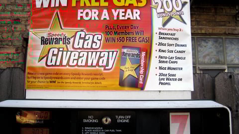 Speedway 'Gas Giveaway' Pump Topper