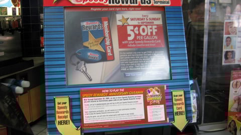 Speedway 'Speedy Rewards Anniversary' Kiosk Sign