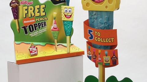 Kellogg's SpongeBob Pencil Topper Displays