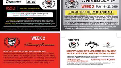 Sports Authority 'May Golf Event' Take-Ones