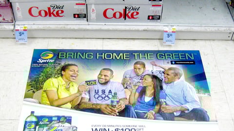 Sprite Olympics Sweeps Floor Cling