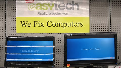 Staples EasyTech Services Sign