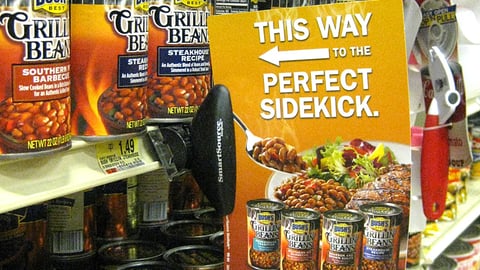 Bush's Grillin' Beans Shelf Sign