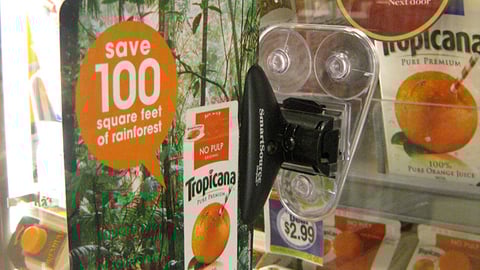 Tropicana Save the Rainforest Cooler Sign